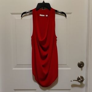 New York & Company Vibrant Red Drape Tank Top